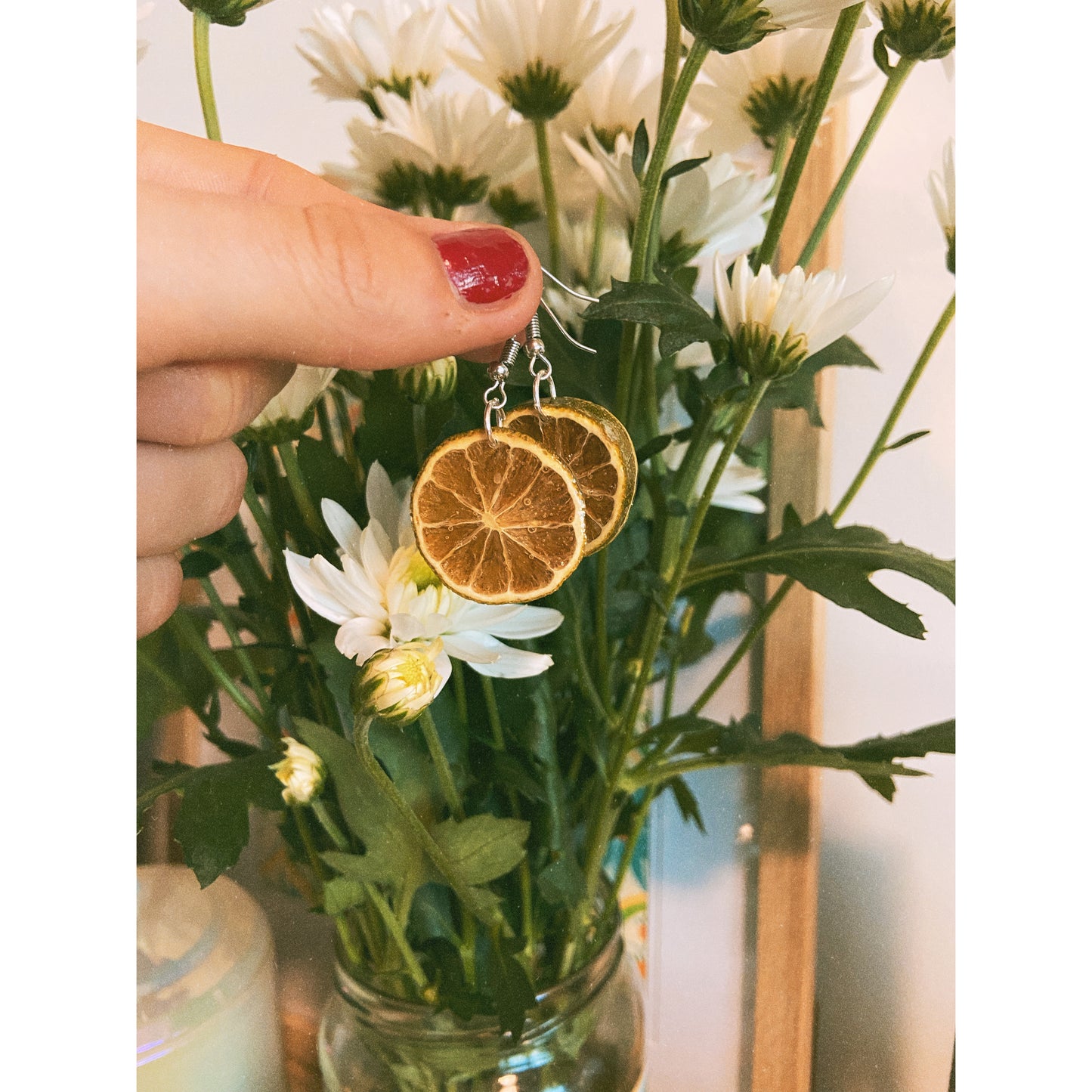 Lime earrings