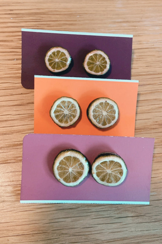 Mini Lime Stud Earrings